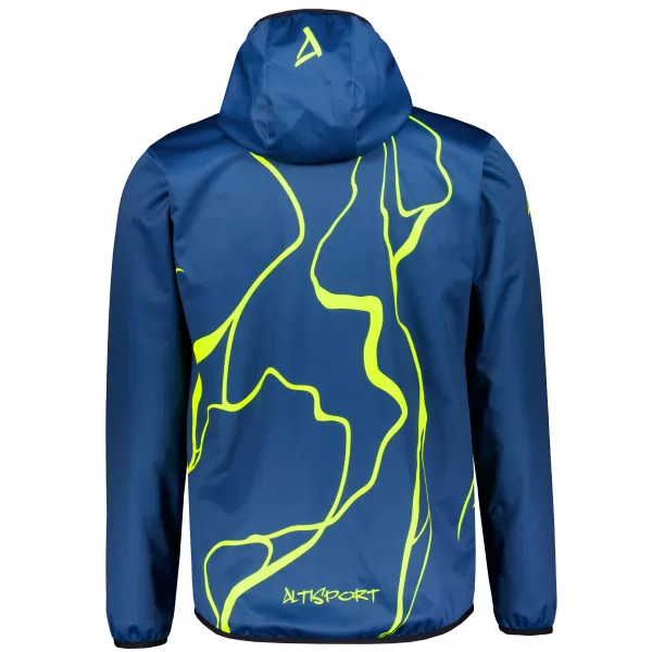  Мъжко първокласно яке софтшел ALTISPORT VOJ/ALM073JACK01 МОРСКО СИНЬО/НЕОНОВО ЖЪЛТО 