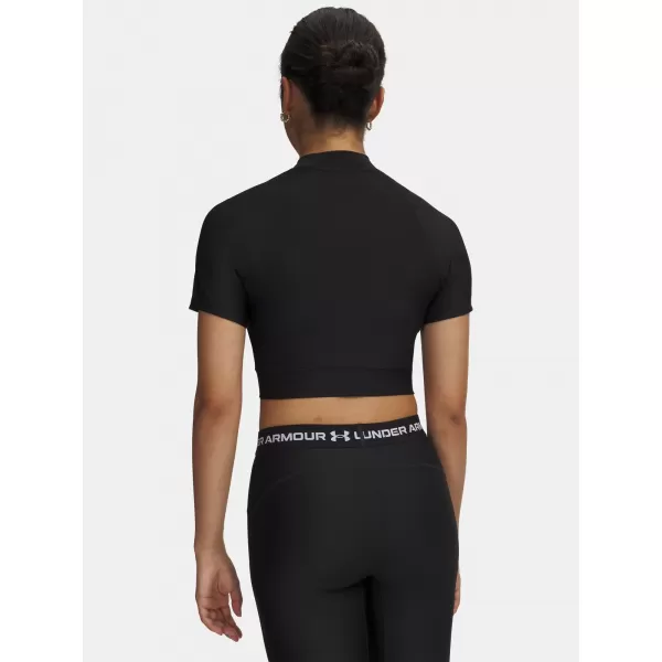  Дамска тениска HEATGEAR CROP MOCK SS 6010006-008 BLACK Under Armour 