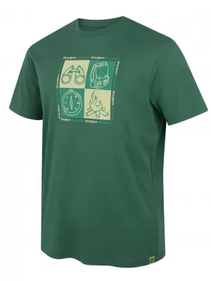 Мъжка тениска HUSKY TEE SQUARE M ЗЕЛЕНО
