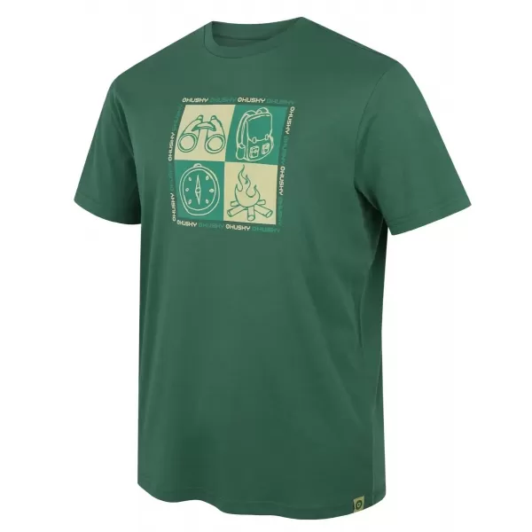  Мъжка тениска HUSKY TEE SQUARE M ЗЕЛЕНО 