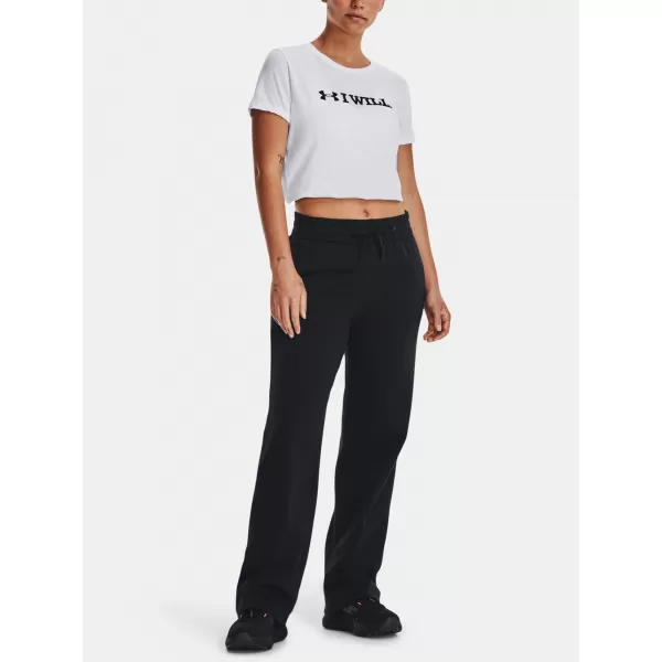  Дамски спортен панталон UNDER ARMOUR RIVAL FLC STRAIGHT PANT 1381847-001 ЧЕРЕН 