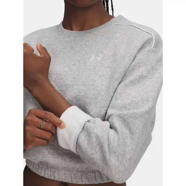 Дамски суичър UNDER ARMOUR UA RIVAL FLEECE PIPED CREW 6007035-011 СИВО 