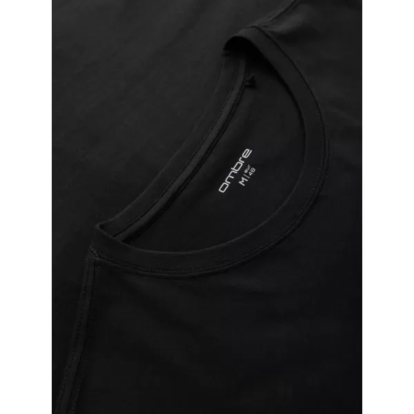  Мъжка тениска OMBRE OM-TSPT-0261 ЧЕРЕН 