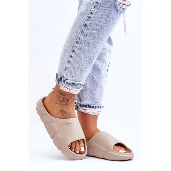  Дамски чехли BIG STAR LL274593 BEIGE Big Star Shoes 