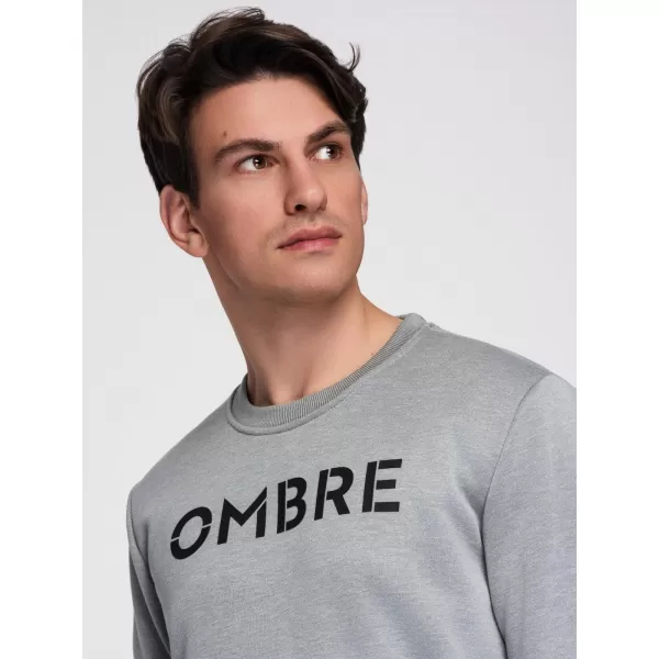  Мъжки суичър OMBRE B1711 СИВ МЕЛАНЖ 