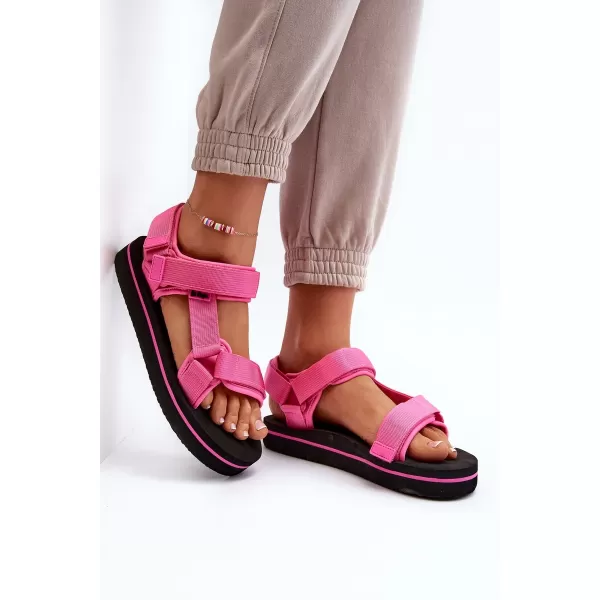  Дамски сандали LEE COOPER LCW-23-34-2613 ЧЕРНО/ФУКСИЯ 