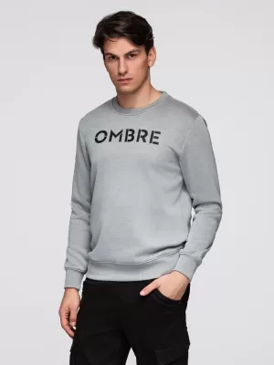 Мъжки суичър OMBRE B1711 СИВ МЕЛАНЖ
