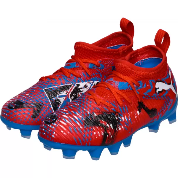  Детски обувки PUMA FUTURE 8 MATCH PLAY FG/AG JR 108750-01 ЧЕРВЕНИ/ЧЕРНИ/СИНИ/РОЗОВИ ПИКСЕЛИ 