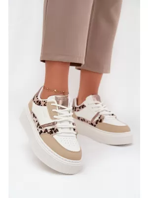 Дамски маратонки BIG STAR SS274357 WHITE/BEIGE Big Star Shoes