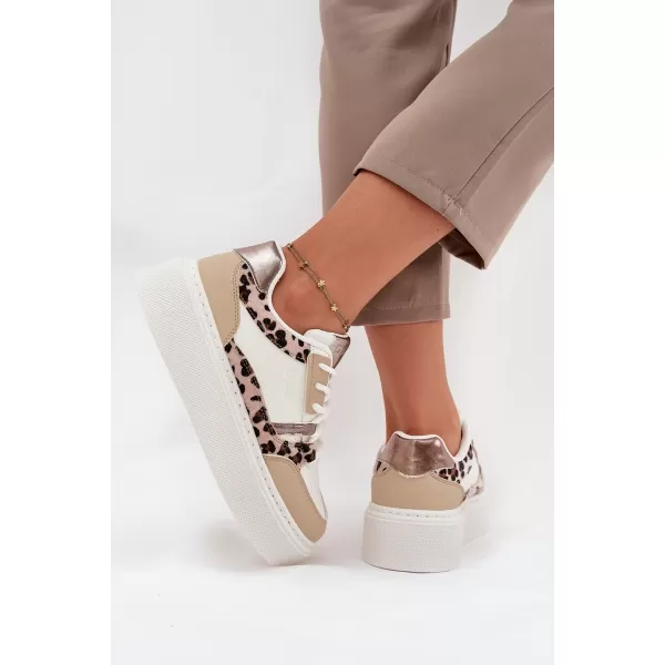  Дамски маратонки BIG STAR SS274357 WHITE/BEIGE Big Star Shoes 
