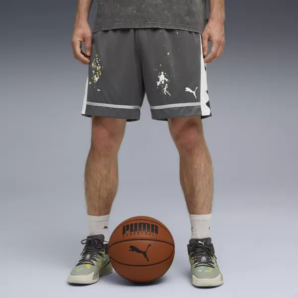  Мъжки шорти PUMA PITP ALL JAWS 6.5" SHORT 632918-01 ТЪМНО СИВО 