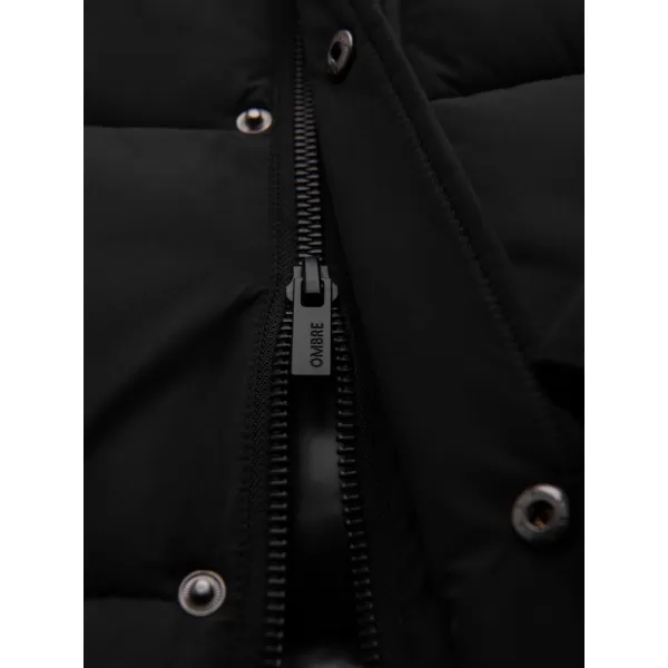  Мъжко зимно яке OMBRE OM-JALJ-0309 ЧЕРЕН 