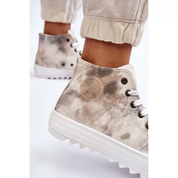  Дамски маратонки BIG STAR LL274047 WHITE/OLIVE Big Star Shoes 