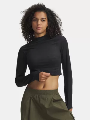 Дамска тениска UNDER ARMOUR MERIDIAN SUEDE EFFECT LS 6007020-001 ЧЕРЕН