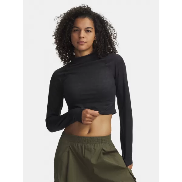 Дамска тениска UNDER ARMOUR MERIDIAN SUEDE EFFECT LS 6007020-001 ЧЕРЕН 