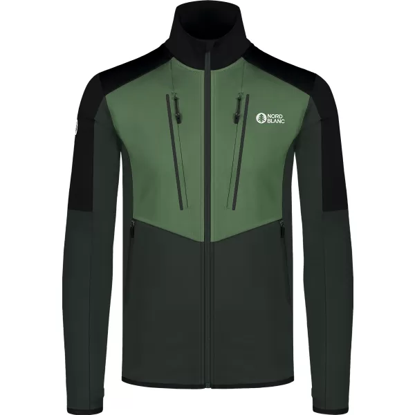  Мъжки суичър powerfleece NORDBLANC GROAN NBWFM8282 ТЪМНО ЗЕЛЕНО 