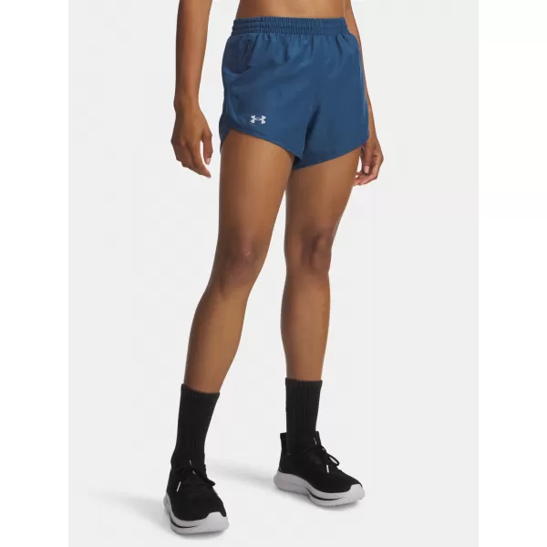  Дамски шорти UNDER ARMOUR UA FLY BY 3'' SHORTS 1382438-498 СИНЬО 