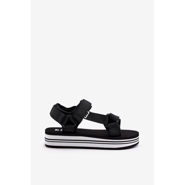  Дамски сандали LEE COOPER LCW-24-05-2753L ЧЕРНО/БЯЛО 