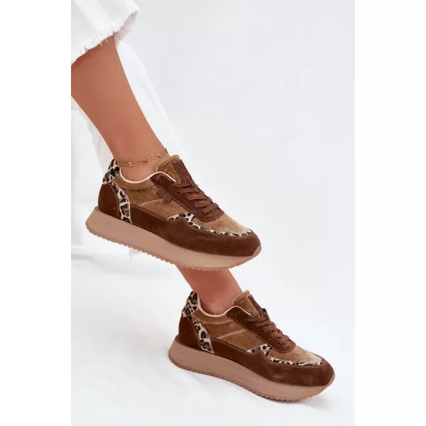  Дамски маратонки BIG STAR OO274A313 BROWN/BEIGE Big Star Shoes 