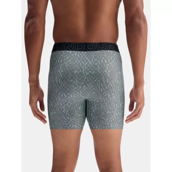  Мъжки боксерки UNDER ARMOUR UA PERFORMANCE TECH - PRINT 6IN - 1PK 1383875-477 СИНЬО 