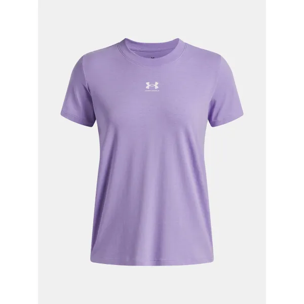  Дамска тениска UNDER ARMOUR UA RIVAL CORE SS 1383648-538 ЛИЛАВО 