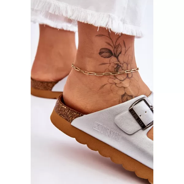  Дамски чехли BIG STAR LL274476 SILVER Big Star Shoes 
