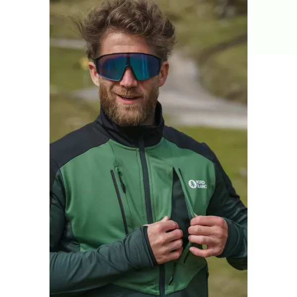  Мъжки суичър powerfleece NORDBLANC GROAN NBWFM8282 ТЪМНО ЗЕЛЕНО 