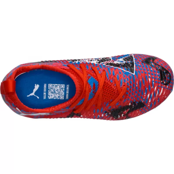  Детски обувки PUMA FUTURE 8 MATCH PLAY FG/AG JR 108750-01 ЧЕРВЕНИ/ЧЕРНИ/СИНИ/РОЗОВИ ПИКСЕЛИ 