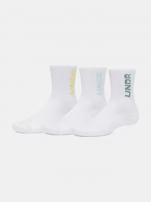 Чорапи UNDER ARMOUR UA 3-MAKER 3PK MID-CREW 1373084-106 БЯЛО