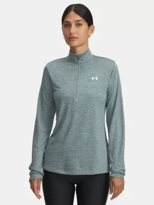 Дамска тениска UNDER ARMOUR TECH 1/2 ZIP- TWIST 1384225-587 СИНЬО