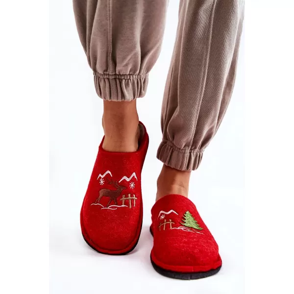  Дамски чехли BIG STAR KK276017 RED/BEIGE Big Star Shoes 