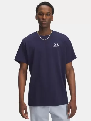 Мъжка тениска UNDER ARMOUR UA M LOGO EMB HEAVYWEIGHT SS 1373997-411 СИНЬО