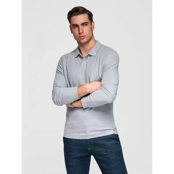  Мъжка тениска OMBRE OM-POBL-0162 СИВ МЕЛАНЖ 