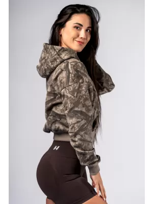 Суичър с цип POWER 895 LIGHT BROWN CAMO Nebbia