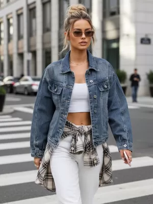Дамско яке DSTREET TY5632 СИНЬО