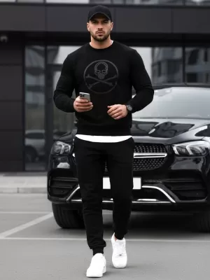 Мъжки суичър DSTREET BX5948 ЧЕРЕН