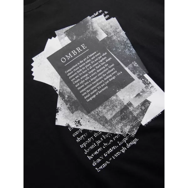 Мъжка тениска OMBRE OM-TSPT-0261 ЧЕРЕН 