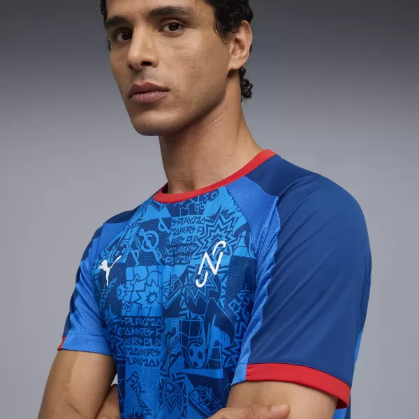  Мъжка функционална тениска PUMA NEYMAR JR PLAYMAKER JERSEY 660314-10 BLAZING BLUE/ ПЛАМТЯЩО СИНЬО/ПУМА БЯЛО/УЛТРА 