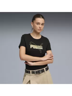 Дамска тениска PUMA ESS LOGO LAB TEE 691824_01 ПУМА ЧЕРНА