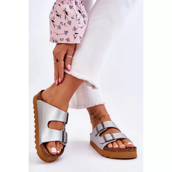  Дамски чехли BIG STAR LL274476 SILVER Big Star Shoes 