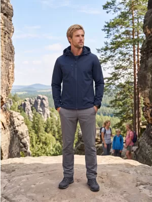 Мъжко софтшел яке ALTISPORT NoPrint NP/ALM845 МОРСКО СИНЬО