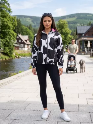 Дамско пролетно яке ALTISPORT HELSIE ЧЕРНО/БЯЛО