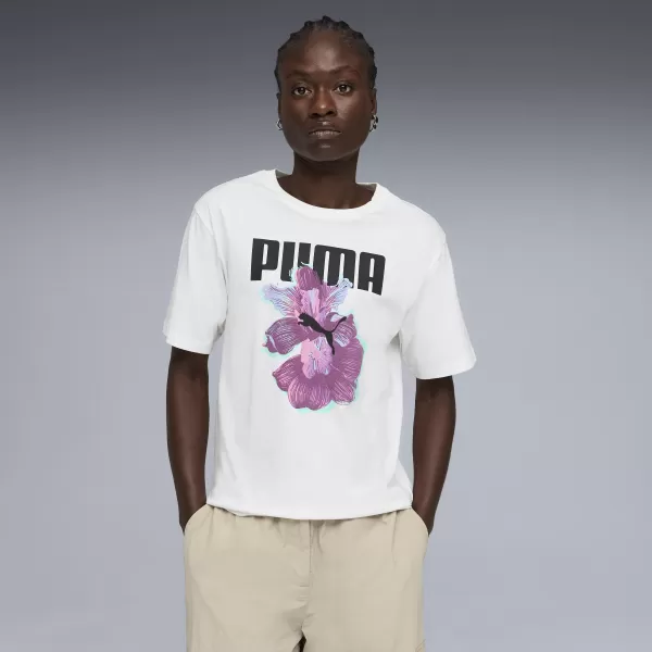  Дамска тениска PUMA GRAPHICS RELAXED TEE BETTER 691908_02 БЯЛА ПУМА 