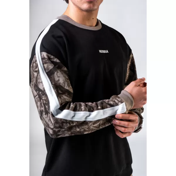  Суичър със спокойна кройка POWER 903 СВЕТЛО КАФЯВ CAMO Nebbia 