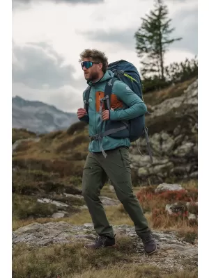 Мъжки суичър powerfleece NORDBLANC BRACKEN NBWFM8286 ТЪМНО ЗЕЛЕНО