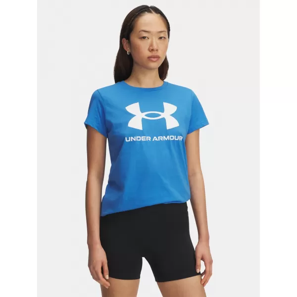  Дамска тениска UNDER ARMOUR UA LOGO SS 1356305-402 СИНЬО 