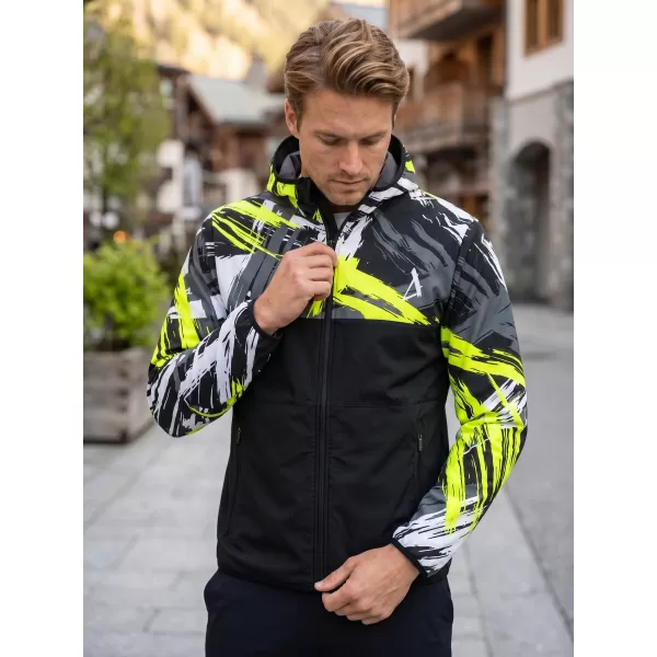  Мъжко първокласно яке софтшел ALTISPORT VOJ/ALM039JACK01 ЧЕРНО И ЖЪЛТО 