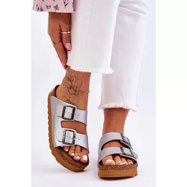  Дамски чехли BIG STAR LL274476 SILVER Big Star Shoes 