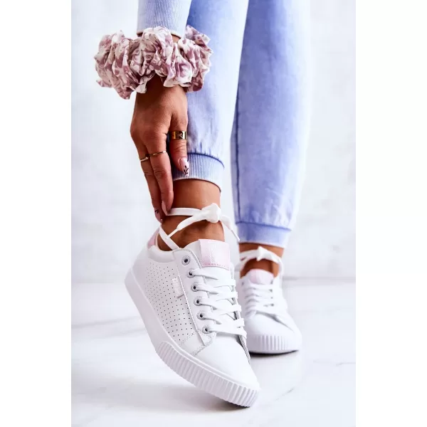  Дамски маратонки BIG STAR HH274073 WHITE/PINK Big Star Shoes 