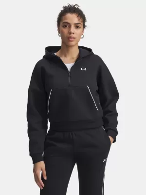 Дамски суичър UNDER ARMOUR RIVAL FLC PIPED HZ HOODIE 6003707-005 ЧЕРЕН
